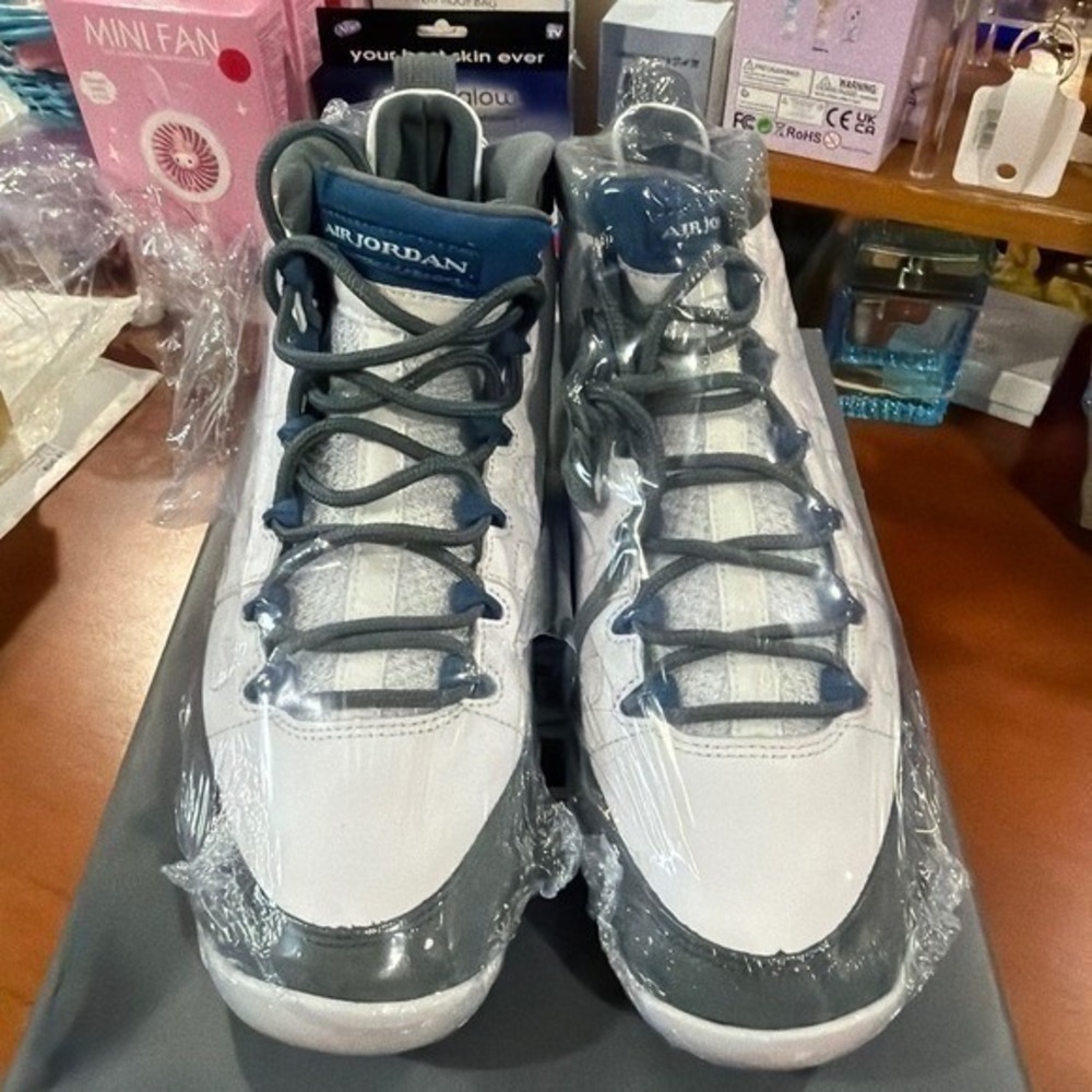 Air Jordan 9 Retro Flint Grey White French Blue HV4794-100 Mens Size 9